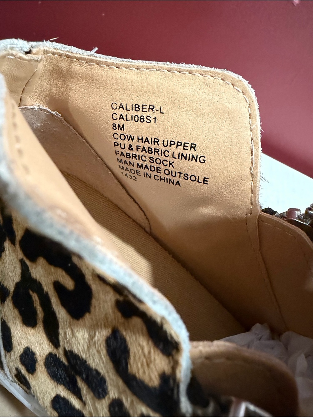 BRAND NEW NEVER WORN Steve Madden Leopard Wedge Sneaker in Camel Tan and Black - Picture 6 of 7